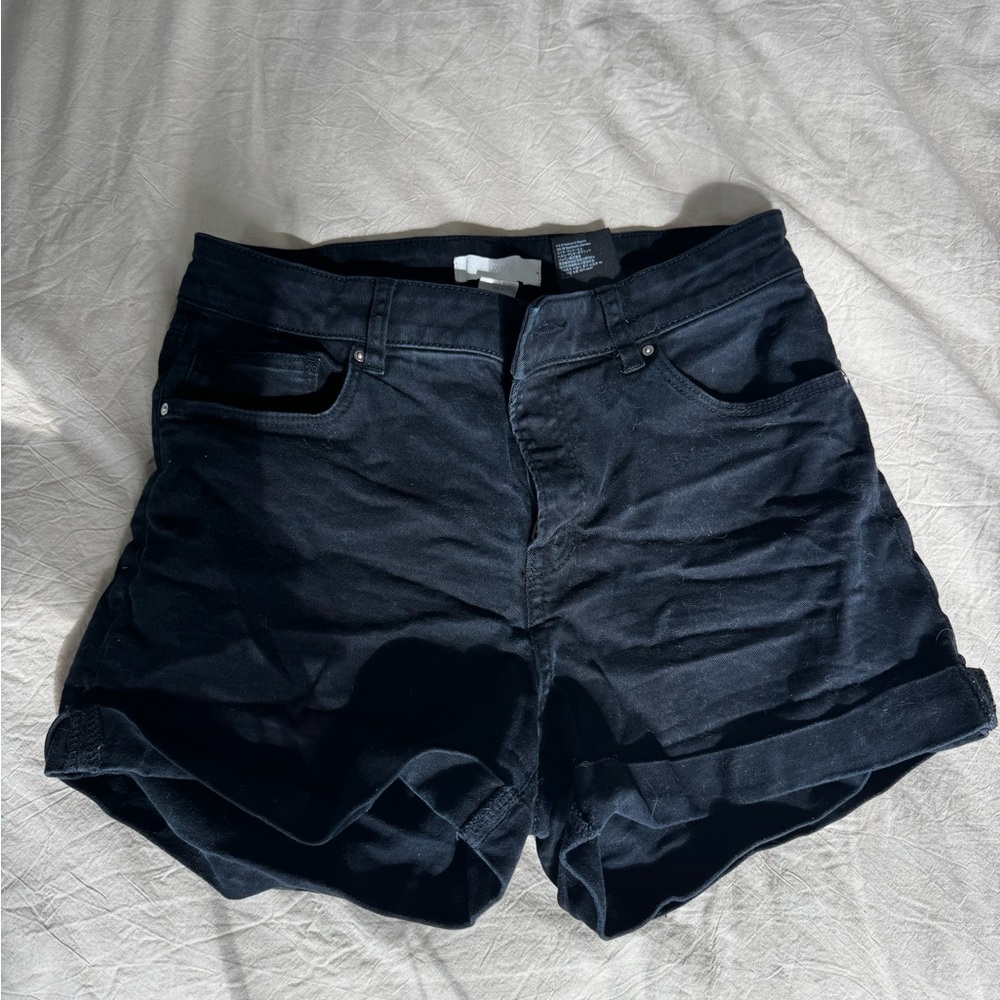 Women's Black Denim Shorts